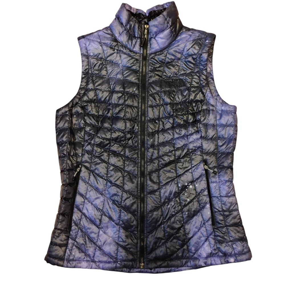 The North Face Women's ThermoBall ‎ Vest Small  Galaxy Print Black Gray Purple